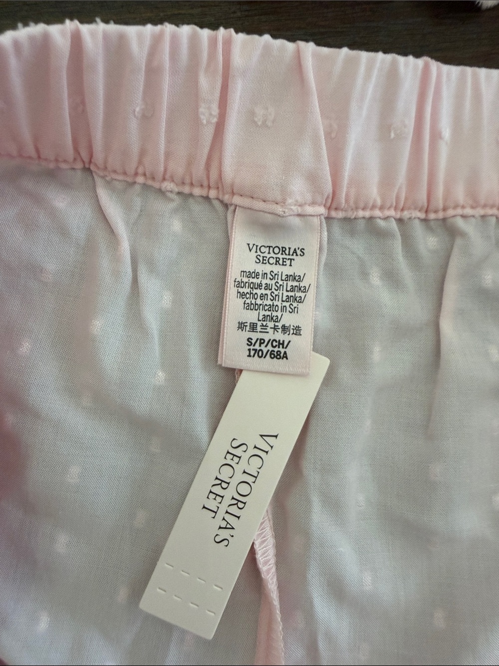 Victoria's Secret Light Pink Eyelet Cotton Sleep Set - Short Sleeve Top & Shorts - Picture 5 of 6